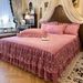 Thickened Milk With Cotton Padding Princess Style Lace Sheet Warm Baby Velvet Bed Skirt Cover_maomaolike.com