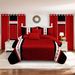9 Piece Soft All-Season Washed Microfiber Cover Set , Queen/King/Calking Bedding Set With Pillowcases,Bedspread Print Curtains & Solid Curtains,Print, Moisture-Wicking, Soft ,Cooling, Easy Care_maomaolike.com