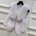 Women's Clothing Fox Fur Vest Women's Winter Vest Ladies Stitching Vest Short Fur Coat_maomaolike.com