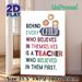 Inspirational Teacher Quote Painting Poster, Vibrant Colorful Text With Cheerful Faces Poster, Heartfelt Message Celebrating Educators, Suitable For_maomaolike.com