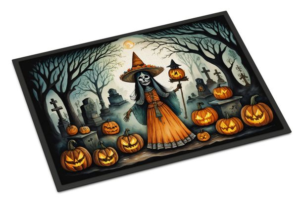 La Llorona Skeleton Spooky Halloween Doormat Front Door Mat Indoor Outdoor Rugs For Entryway, Non Slip Washable Low Pile, 24H X 36W_maomaolike.com