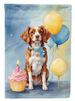 Brittany Spaniel Happy Birthday House Flag Large Porch Sleeve Pole Decorative Outside Yard Banner Artwork Wall Hanging, Polyester, House Size, Multicolor_maomaolike.com