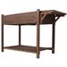 8 Pockets Horticulture Raised Garden Bed Elevated Wood Planter Box Stand With Foldable Side Table And Storage Shelf For Herb/Vegetables/Flowers, Dark Brown Color_maomaolike.com
