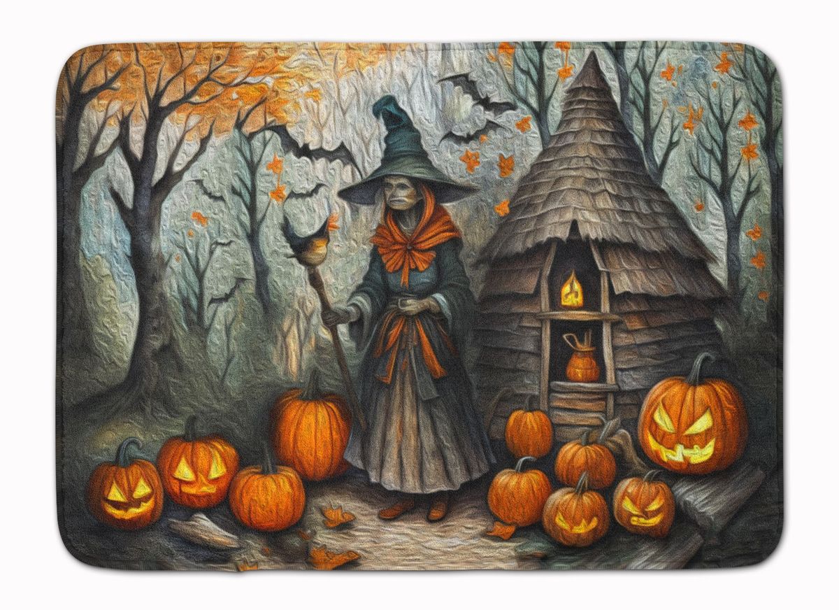 Slavic Witch Spooky Halloween Memory Foam Kitchen Mat Machine Washable Anti-Fatigue Mat Cushion Comfort Bath Mat Or Kitchen Rug_maomaolike.com