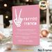 Tattoo Station Painting Poster, Soft Pink Minimalist White Skeleton Peace Hand & Instructional Text Poster, Clear Temporary Tattoo Application Guide_maomaolike.com