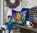 Rhodesian Ridgeback King Of Mardi Gras Throw Pillow Machine Washable, Indoor Outdoor Decorative Pillow For Couch, Bed Or Patio, 18Hx18W_maomaolike.com