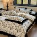 French Retro All-Cotton Set Four-Piece Pure Cotton Princess Lace Light Luxury Bedding Duvet Cover Bed Fitted Sheet_maomaolike.com