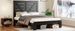Full Bed Frame Headboard , Wood Platform Bed Frame , Noise Free,No Box Spring Needed And Easy Assembly Tool,Large Under Bed Storage, Black_maomaolike.com