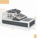 3-Room Tortoise Habitat House W/ Balcony & 2 Stories, 44" X 25.5" X 23", Gray_maomaolike.com