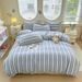 Wholesale INS Japanese Simple Retro Striped Pure Four-Piece Nordic Style Full Yarn-Dyed Washed Cotton 4-Piece Set_maomaolike.com
