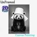 Red Panda Themed Painting Poster, Adorable Monochrome Playful Red Panda With Toilet Paper Roll Poster, Whimsical Animal Decor Ideal For Bathroom_maomaolike.com