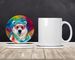 Hippie Animal Polar Bear Large Sandstone Coasters Pack Of 4 Absorbent Round Coasters Decor Gifts For Men Or Women, 4 In, Multicolor_maomaolike.com