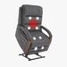 Power Lift Recliner Chair For Elderly, Recliner Chair With Massage & Heat, Electric Leather Lift Recliner Chair For Living Room With Side Pocket, Charcoal Gray_maomaolike.com
