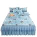 Summer Cooling Skirt Three-Piece Set Machine Washable Ice Silk Bed Sheet Home Use Double Non-Slip Air Conditioning Soft Mat_maomaolike.com