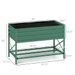 Galvanized Raised Garden Bed, Metal Planter Box With Legs, Storage Shelf And Bed Liner, Green_maomaolike.com