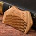 Black Ebony Sandalwood Anti-Static Natural Long Women Massage Hair Loss Prevention Peach Wood Comb Portable Home Use_maomaolike.com