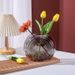 Creative High-Value Crystal Glass For Home Living Room Coffee Table Light Luxury Style Dried Flowers Rose Water_maomaolike.com