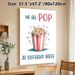 Popcorn Motivational Painting Poster, Watercolor Cute Striped Popcorn Bucket With Hearts Poster, Warm Encouraging Quote Decor For Home Theater, Living_maomaolike.com
