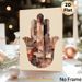 Hamsa Hand Themed Painting Poster, Vintage Collage Style Poster, Layered Aged Paper & Patterned Fragments Design, Unique Artistic Decor Ideal For_maomaolike.com