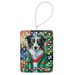 Border Collie Christmas Porcelain Ornament Christmas Tree Hanging Decorations For Home Christmas Holiday, Rectangle, Gift, Multicolor_maomaolike.com