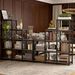 L-Shaped Industrial Ladder 9 Cubes Bookshelf_maomaolike.com
