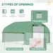 11.5' X 10' X 6.5' Walk-in Tunnel Greenhouse, Green House With Zippered Mesh Door, 7 Mesh Windows & Roll-up Sidewalls, Upgraded Gardening Plant Hot House With Galvanized Steel Hoops, Green_maomaolike.com
