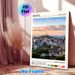 Seoul Cityscape Painting Poster, Warm-toned Vintage Travel-style Poster, Stunning Sunset Skyline Featuring N Seoul Tower, Ideal For Home, Office And_maomaolike.com