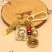 Brass Zhao Gongming Wu God Of Wealth Rice Attraction Five Emperors Money Gourd Pendant Car Keychain_maomaolike.com