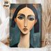 Abstract Female Portrait Painting Poster, Elegant Modern Abstract Style Poster, Artistic Decorative Piece With Bold Lines And Muted Tones, Ideal For_maomaolike.com