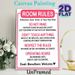 Room Rules Themed Painting Poster, Playful Pink Typographic Poster, Humorous Teen-style Room Rules, Ideal For Bedroom Decor_maomaolike.com