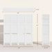 4 Panel 67" Tall Wood Privacy Screen Room Divider With 3 Shelves And Folding Storage For Bedroom, White_maomaolike.com