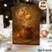 Mexican Hot Cup & Pan Dulce Painting Poster, Warm-toned Vintage Artistic Poster, Whimsical Scene With Butterflies And Flowers, Cozy Nostalgic Decor_maomaolike.com