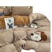 Wholesale INS Style Skin-Friendly Towel Embroidered Four-Piece Soft Cute Cartoon Washed Cotton 4-Piece Bedding Set_maomaolike.com