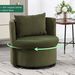 Upholstered Barrel Accent Chair With Ottoman, Living Room Side Chair With Storage, Single Sofa Armchair_maomaolike.com
