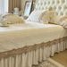 Winter Thickened Milk Velvet Cover Single Piece Three-Piece Set Quilted Cotton Solid Color Short Plush Lace Bed Skirt_maomaolike.com