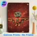 Vintage Flying Robot Painting Poster, Retro Distressed Mechanical Robot With Propellers Poster, Nostalgic Space-themed Decor Suitable For Home Office_maomaolike.com