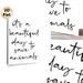 Animal Rescue Themed Painting Poster, Minimalist Handwritten Text Poster, Warm Inspirational Message Suitable For Vet Clinic, Animal Shelter And Home_maomaolike.com