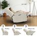Power Lift Recliner Chair For Elderly, Recliner Chair With Massage & Heat, Electric Leather Lift Recliner Chair For Living Room With Side Pocket, USB & Type-C Charge Port, Beige_maomaolike.com
