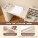 Kids Art Table And Chair Set With Detachable Paper Roll Holder And Cabinet_maomaolike.com