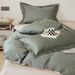 Manufacturer Wholesale INS Japanese Double-Piece Pure Four-Piece All-Cotton Nordic Style Solid Color 60 Long-Staple Cotton 4-Piece_maomaolike.com