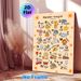 French Alphabet Painting Poster, Colorful Cartoon Illustrated Poster, Supports French Vocabulary Learning, Ideal For Study Areas And Living Spaces_maomaolike.com