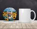 French Bulldog In Sunflowers Large Sandstone Coasters Pack Of 4 Absorbent Round Coasters Decor Gifts For Men Or Women, 4 In, Multicolor_maomaolike.com