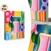 Abstract Cat Silhouette Painting Poster, Vibrant Watercolor Style Poster, Artistic Abstract Cat Design With Colorful Geometric Elements, Ideal For_maomaolike.com