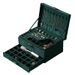 Large Capacity Three-Layer Storage Velvet Vintage Necklace Bracelet Ring Multi-Functional Jewelry Box_maomaolike.com