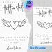 Temporary Tattoo Station Painting Poster, Minimalist Black & White Winged Heart Poster, Love-themed Decorative Sign Suitable For Wedding Receptions_maomaolike.com
