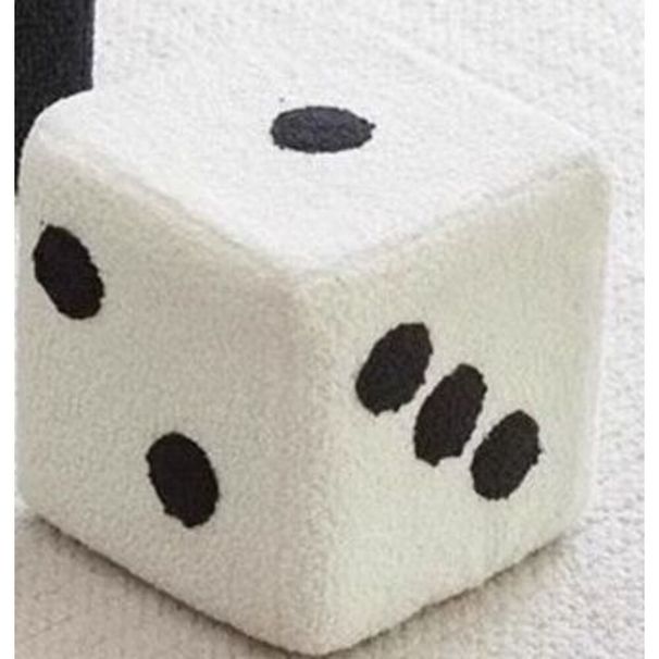 Home Shoe Changing Dice Creative Cushion Teddy Velvet Living Room Entrance Footstool Dice Low Square Stool_maomaolike.com