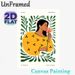 Bohemian Woman With Flower Painting Poster, Vibrant Stylized Bohemian Art Poster, Adds Gentle Artistic Ambiance Suitable For Living Room, Bedroom_maomaolike.com