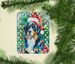 Bernese Mountain Dog Christmas Porcelain Ornament Christmas Tree Hanging Decorations For Home Christmas Holiday, Rectangle, Gift, Multicolor_maomaolike.com