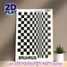 Bauhaus Geometric Checkerboard Painting Poster, Monochrome Minimalist Abstract Grid Poster, Sleek Retro-inspired Decor Ideal For Living Room, Office_maomaolike.com