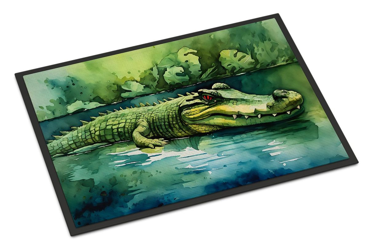 Crocodile Doormat Front Door Mat Indoor Outdoor Rugs For Entryway, Non Slip Washable Low Pile, 24H X 36W_maomaolike.com